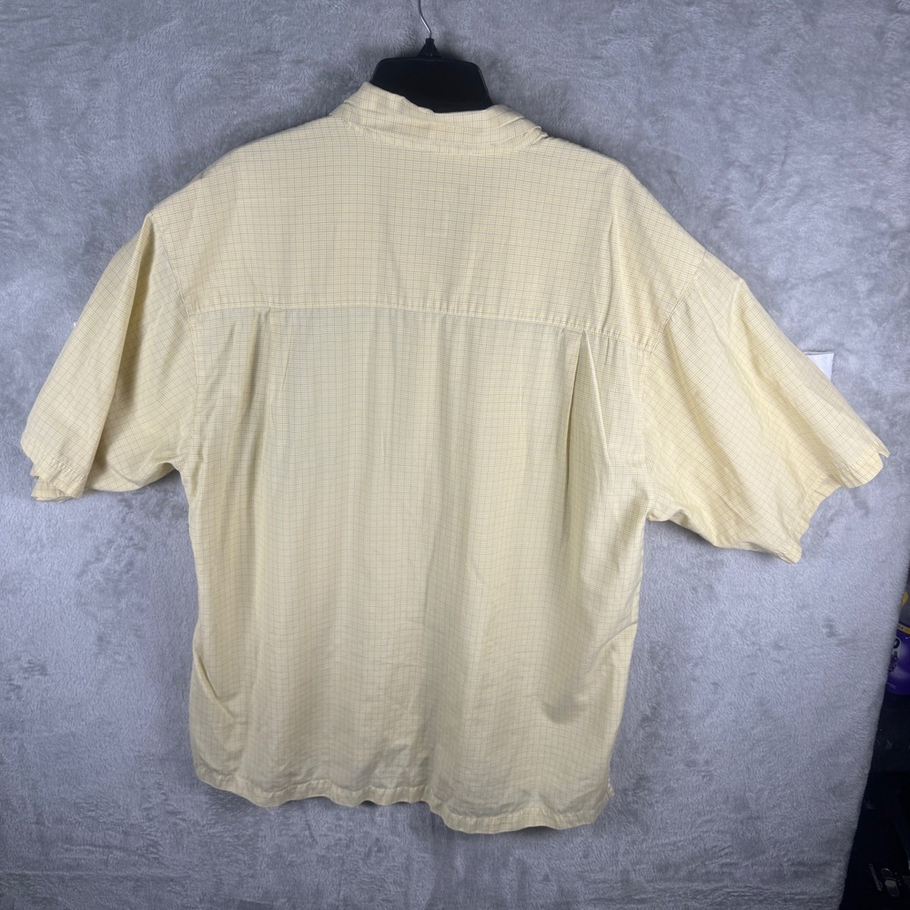Simms Mens XL Yellow Plaid Short Sleeve‎ Fishing Shirt Nature Coast Fly Shop FL - Picture 5 of 9